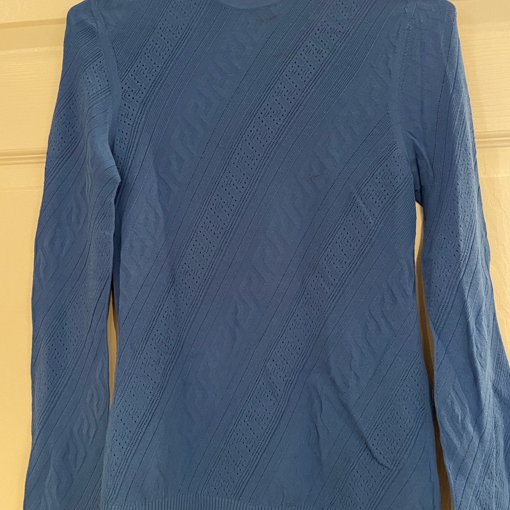 Versace Royal Blue Knit Top